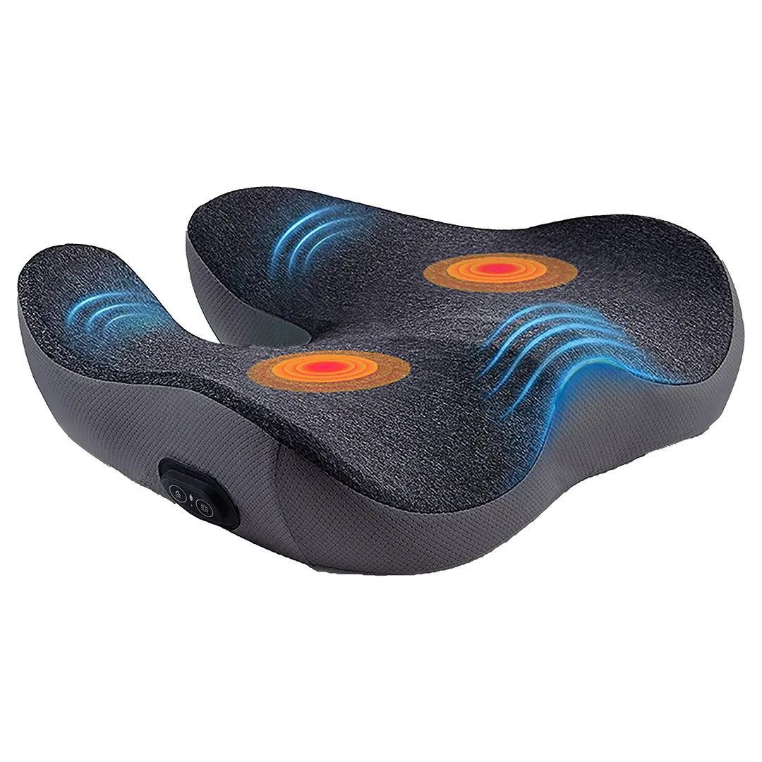 Green Lion Relieve Seat Cushion with Massage Heat Therapy Grey