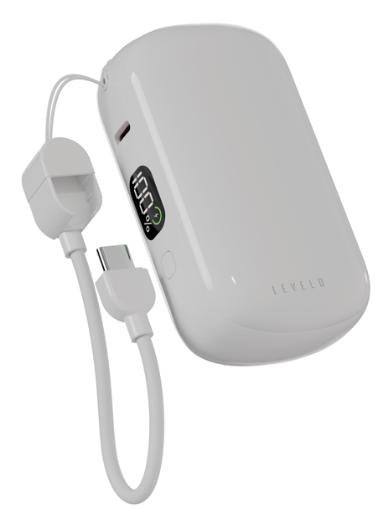 باور بانك ليفيلو مونتيغو 10000 مللي أمبير مع شاشة LED – Levelo Montego – أبيض