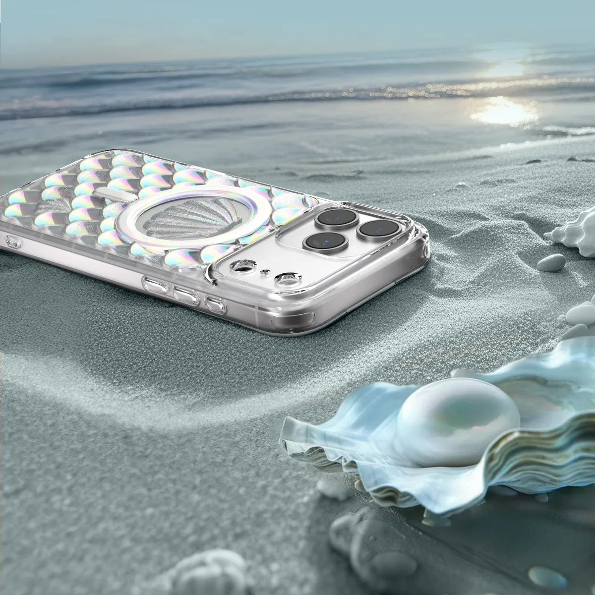 كفر ليفيلو Pearl بتصميم لؤلؤي ثلاثي الأبعاد لآيفون 17 برو وبرو ماكس – تفاصيل المنتج والعبوة