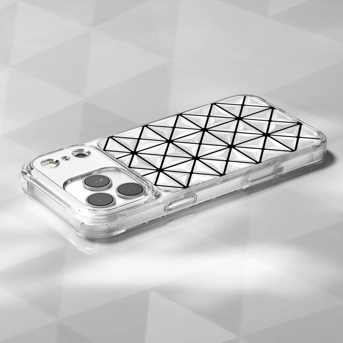 كفر ليفيلو Hexa بنقشة هندسية ثلاثية الأبعاد لآيفون 17 برو وبرو ماكس – تفاصيل المنتج والعبوة