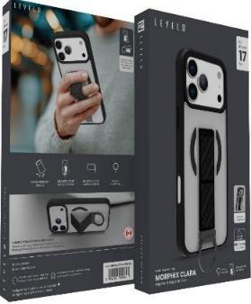 كفر ليفيلو Morphix Clara بمسكة وحامل لآيفون 17 برو وبرو ماكس – تفاصيل المنتج والعبوة