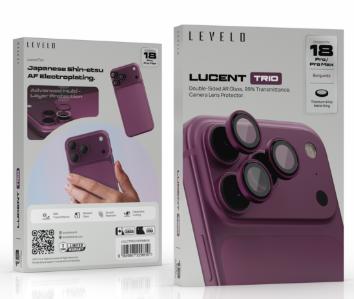 واقي عدسات ليفيلو Lucent Trio لآيفون 18 برو وبرو ماكس – تفاصيل المنتج والعبوة