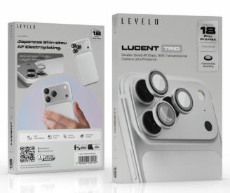 واقي عدسات ليفيلو Lucent Trio لآيفون 18 برو وبرو ماكس – تفاصيل المنتج والعبوة