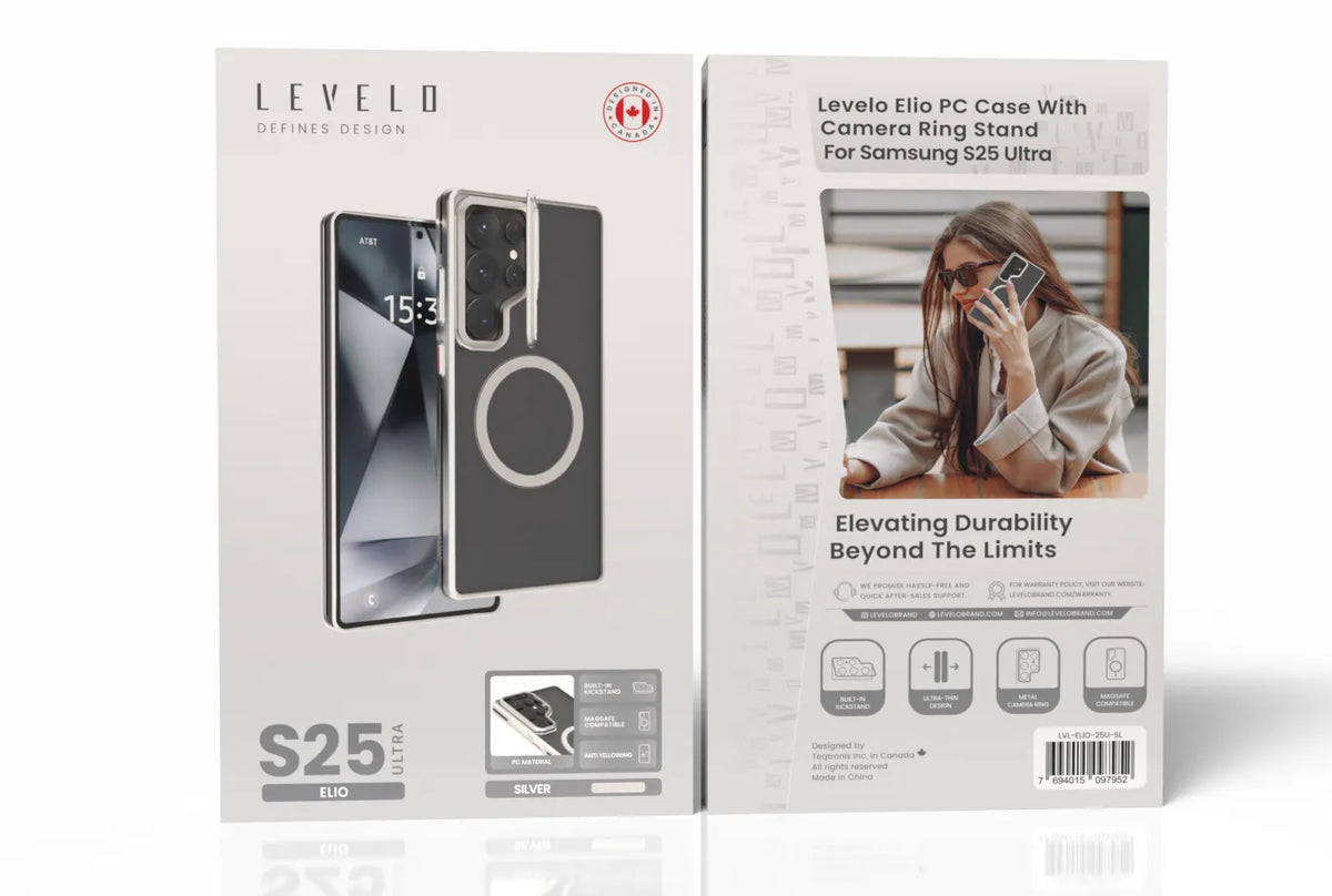 كفر ليفيلو Elio لسامسونج S25 Plus / S25 Ultra – تفاصيل المنتج والعبوة