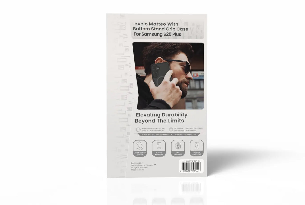 كفر ليفيلو Matteo لسامسونج S25 Plus / S25 Ultra – تفاصيل المنتج والعبوة