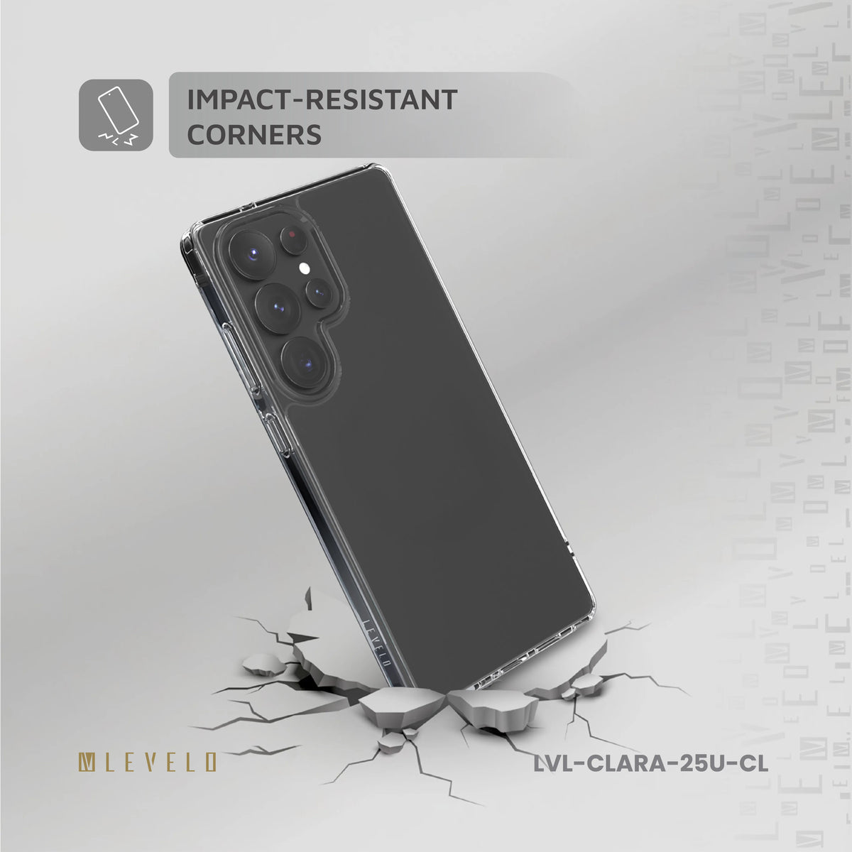 كفر ليفيلو Clara Clear لسامسونج S25 / S25 Plus / S25 Ultra – تفاصيل المنتج والعبوة