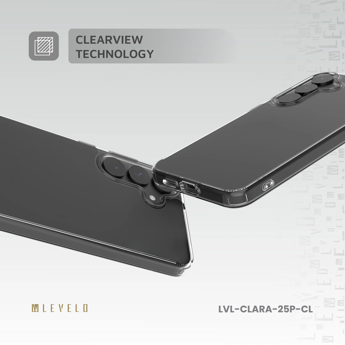 كفر ليفيلو Clara Clear لسامسونج S25 / S25 Plus / S25 Ultra – تفاصيل المنتج والعبوة