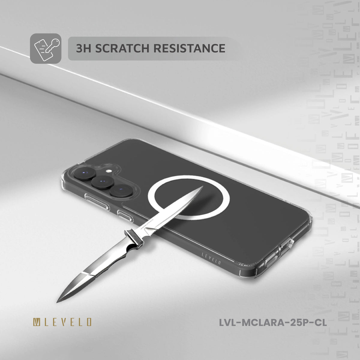 كفر ليفيلو Clara MagSafe لسامسونج S25 Plus – تفاصيل المنتج والعبوة