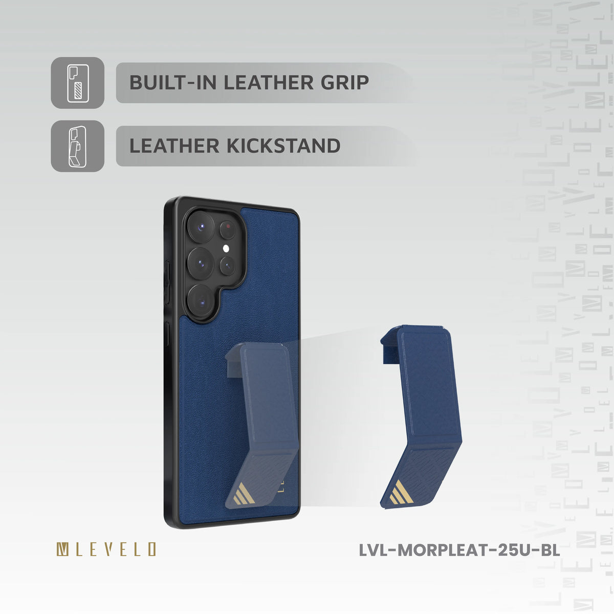 كفر ليفيلو Morphix Leather لسامسونج S25 Plus / S25 Ultra – تفاصيل المنتج والعبوة