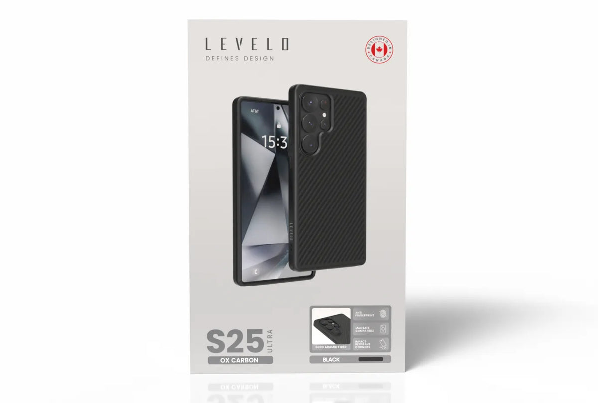 كفر ليفيلو Ox Carbon لسامسونج S25 Ultra – تفاصيل المنتج والعبوة
