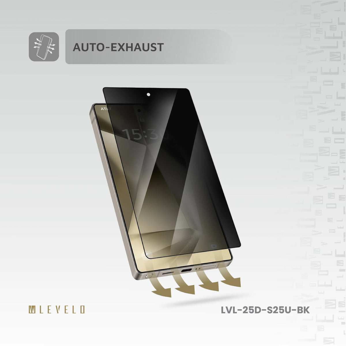 واقي شاشة ليفيلو 2.5D لسامسونج Galaxy S25 Ultra – HD أو AR أو خصوصية – تفاصيل المنتج والعبوة