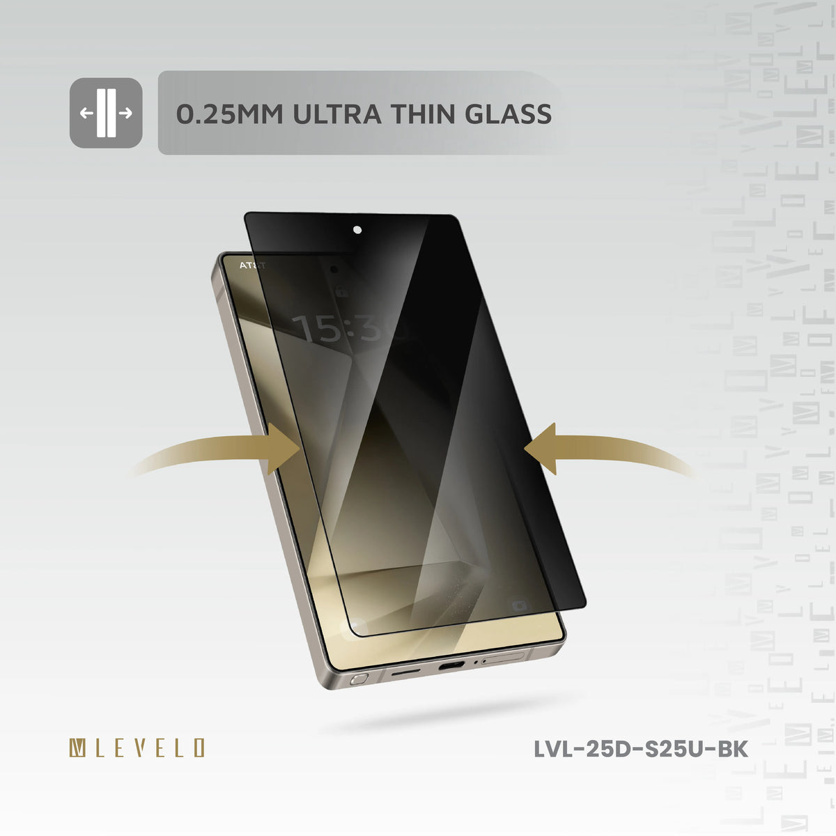 واقي شاشة ليفيلو 2.5D لسامسونج Galaxy S25 Ultra – HD أو AR أو خصوصية – تفاصيل المنتج والعبوة