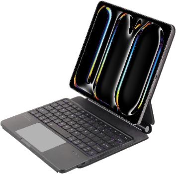 لوحة مفاتيح لاسلكية ليفيلو AeroBoard Pro لآيباد برو 2024 – أسود – تفاصيل المنتج والعبوة