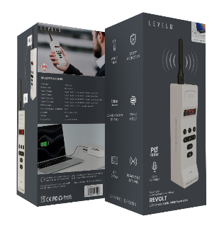 باور بانك ليفيلو Revolt سعة 20000mAh بقدرة 100W مع اتصال لاسلكي – أبيض – تفاصيل المنتج والعبوة