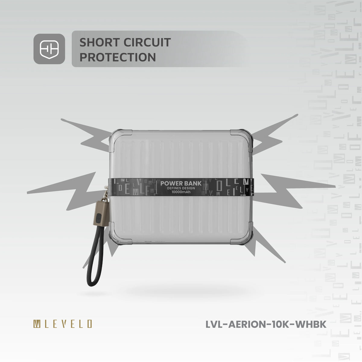 باور بانك ليفيلو Aerion سعة 10000 mAh مع كابل مسكة USB-C – تفاصيل المنتج والعبوة