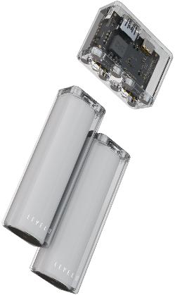 باور بانك ليفيلو SwapCell Pro بسعة إجمالية 15000 mAh ورؤوس قابلة للتبديل – شفاف – تفاصيل المنتج والعبوة