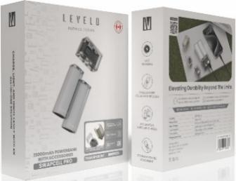 باور بانك ليفيلو SwapCell Pro بسعة إجمالية 15000 mAh ورؤوس قابلة للتبديل – شفاف – تفاصيل المنتج والعبوة