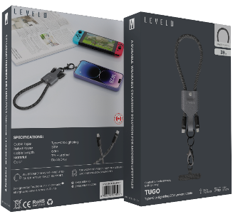 كابل حمل ليفيلو Tugo من USB-C إلى Lightning بقدرة 30 واط – 0.3 متر – تفاصيل المنتج والعبوة