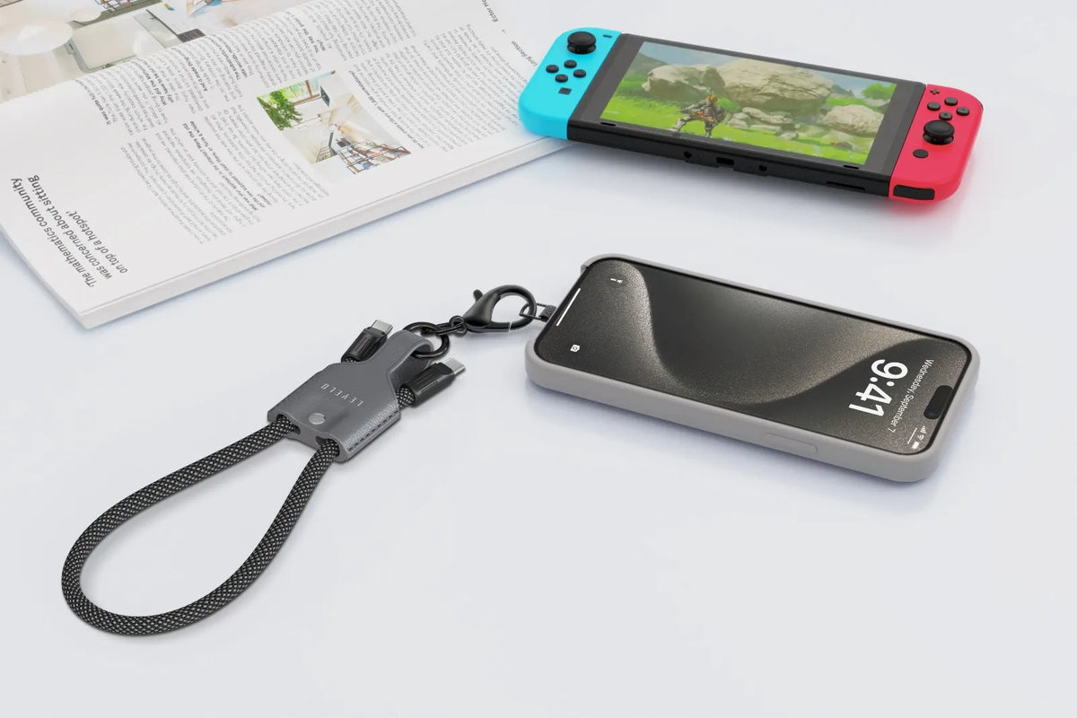 كابل حمل ليفيلو Tugo من USB-C إلى USB-C بقدرة 60 واط – 0.3 متر – تفاصيل المنتج والعبوة