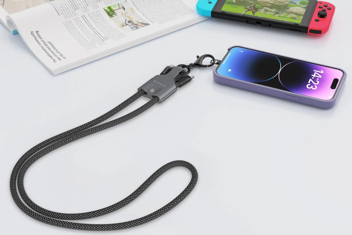 كابل حمل ليفيلو Tugo من USB-C إلى Lightning بقدرة 30 واط – 1 متر – تفاصيل المنتج والعبوة