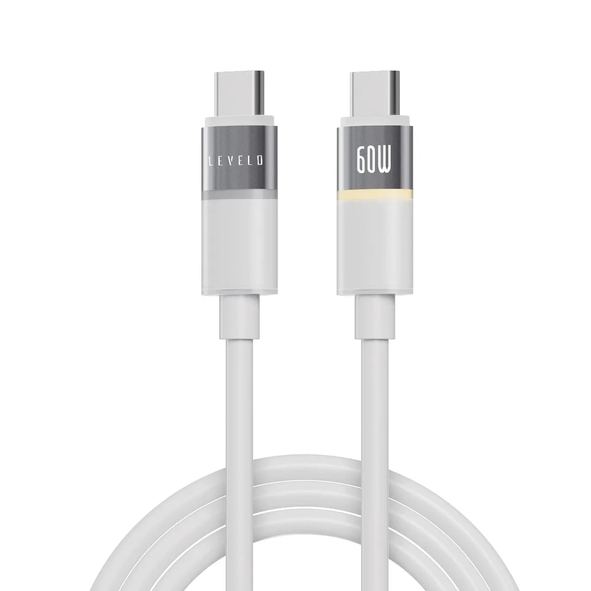 كابل ليفيلو Luno من USB-C إلى USB-C بقدرة 60 واط – متر واحد – تفاصيل المنتج والعبوة