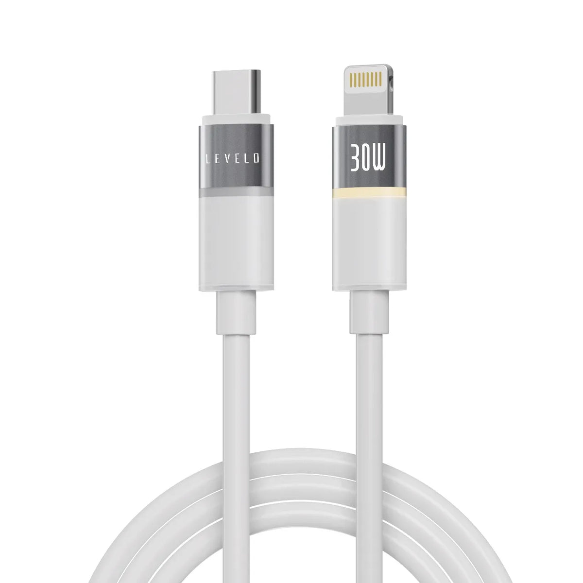 كابل ليفيلو Luno من USB-C إلى Lightning بقدرة 30 واط – متر واحد – تفاصيل المنتج والعبوة