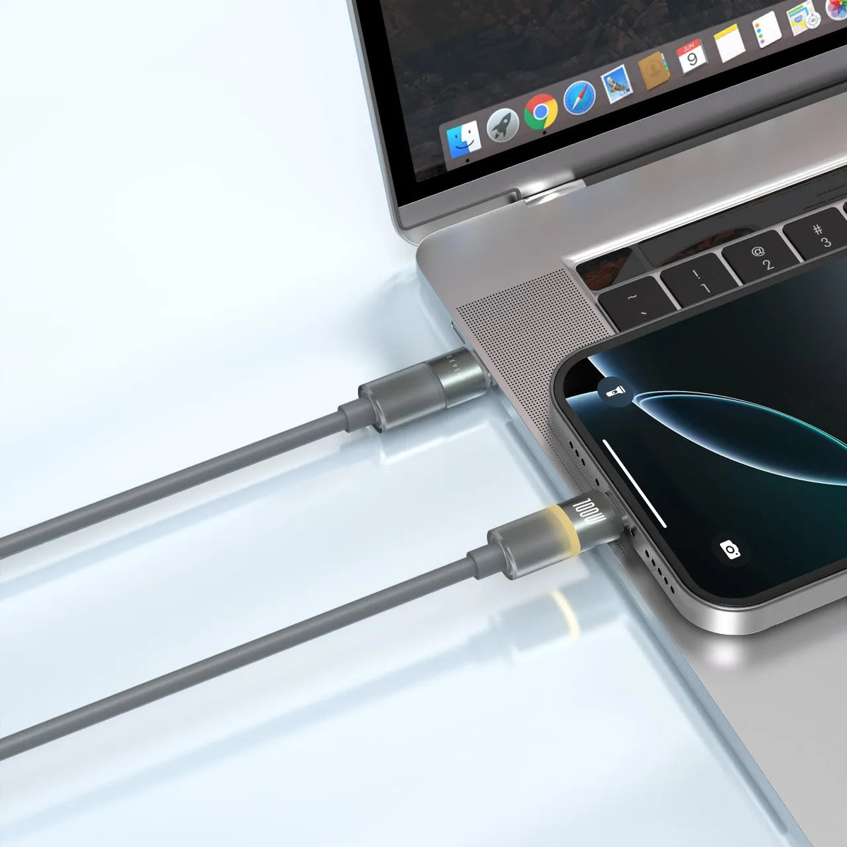 كابل ليفيلو Luno من USB-C إلى USB-C بقدرة 100 واط – متر واحد – تفاصيل المنتج والعبوة