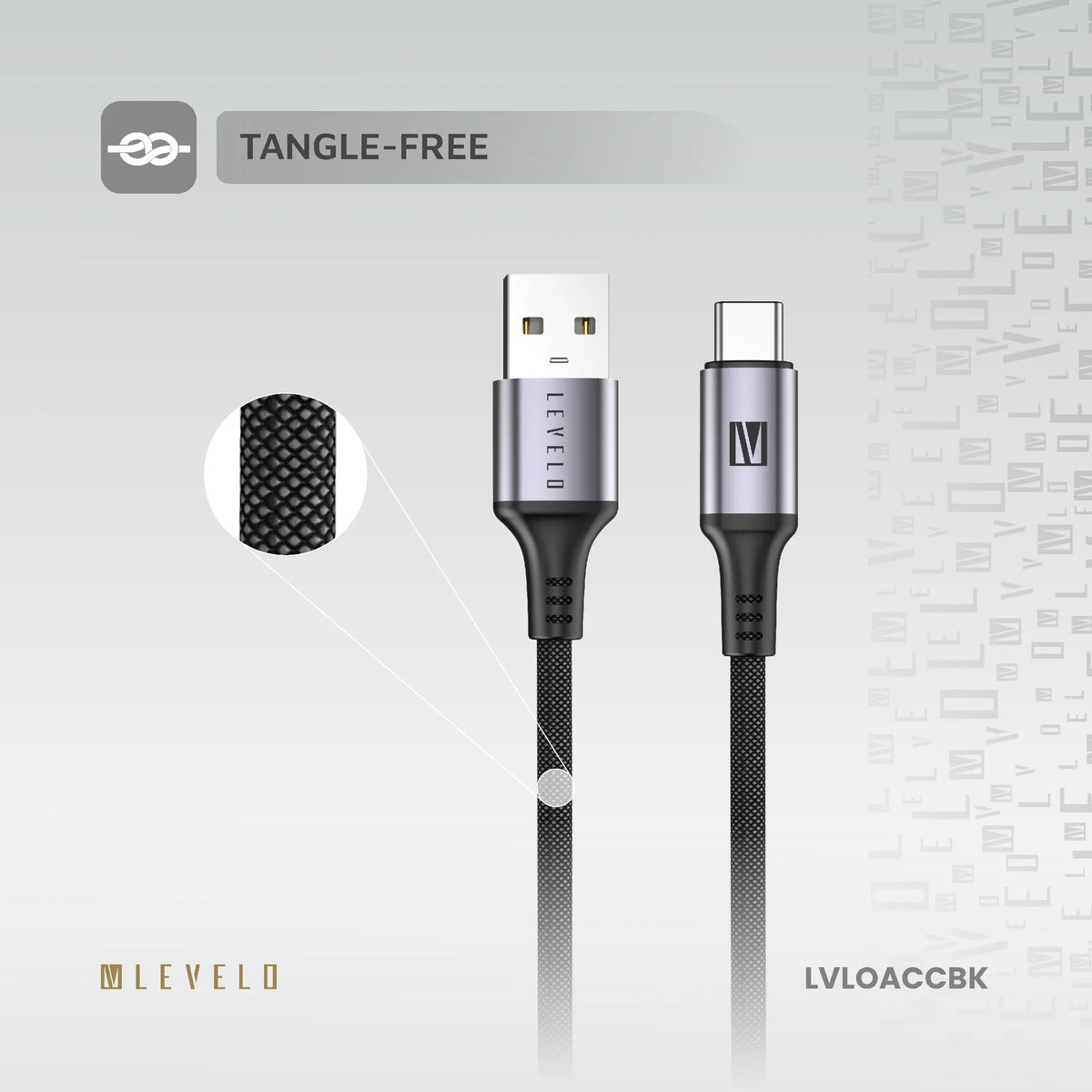 كابل ليفيلو Otto من USB-A إلى USB-C بقدرة 18 واط – 1.2 متر – تفاصيل المنتج والعبوة