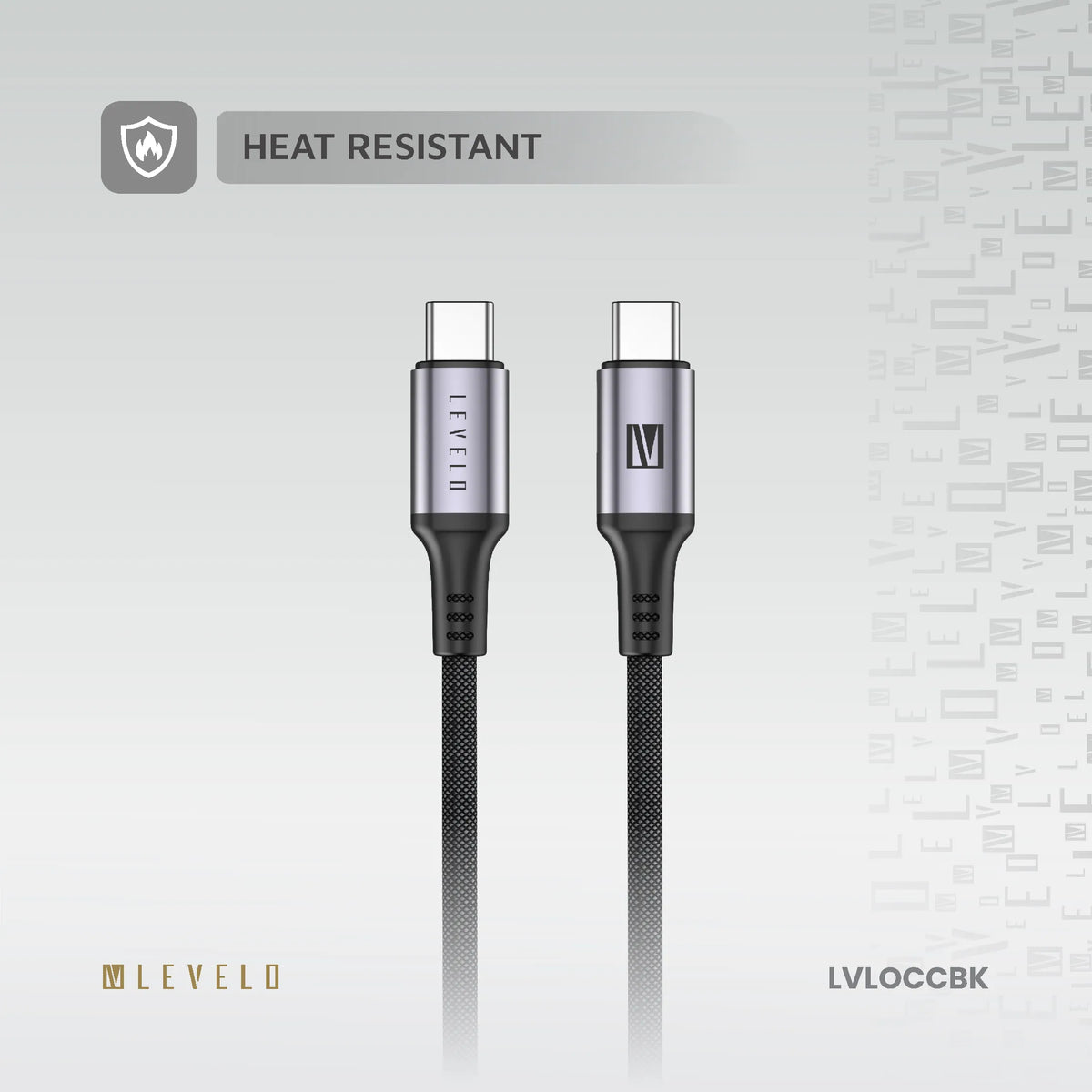 كابل ليفيلو Otto من USB-C إلى USB-C بقدرة 60 واط – 1.2 متر – تفاصيل المنتج والعبوة