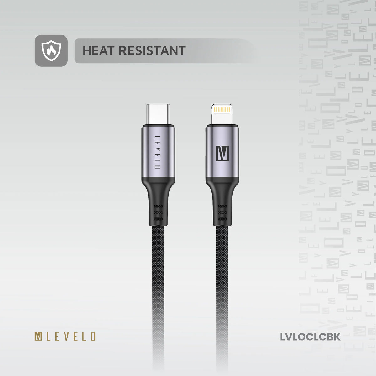 كابل ليفيلو Otto من USB-C إلى Lightning بقدرة 30 واط – 1.2 متر – تفاصيل المنتج والعبوة