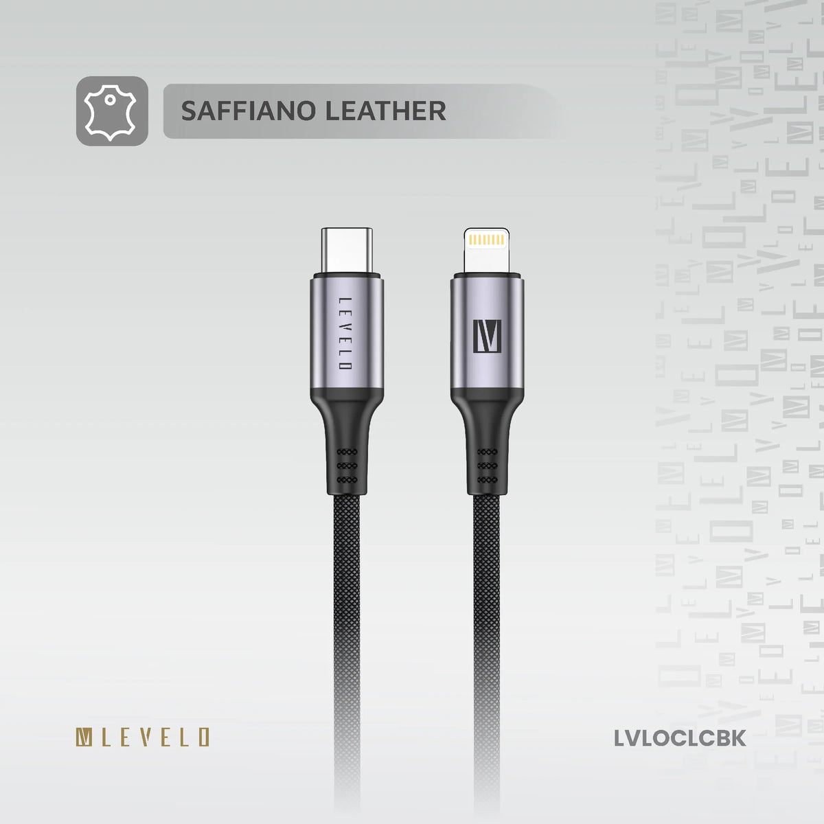 كابل ليفيلو Otto من USB-C إلى Lightning بقدرة 30 واط – 1.2 متر – تفاصيل المنتج والعبوة