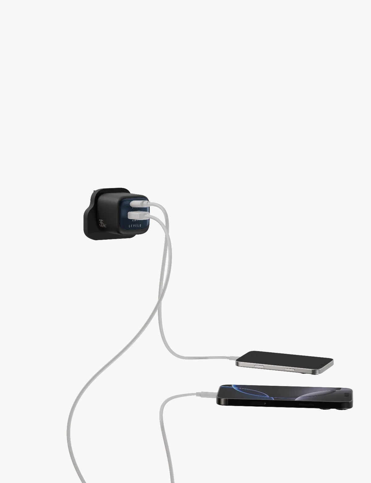 شاحن ليفيلو Vero ‏GaN بقدرة 35 واط ومنفذي USB-C وUSB-A – قابس UK – تفاصيل المنتج والعبوة