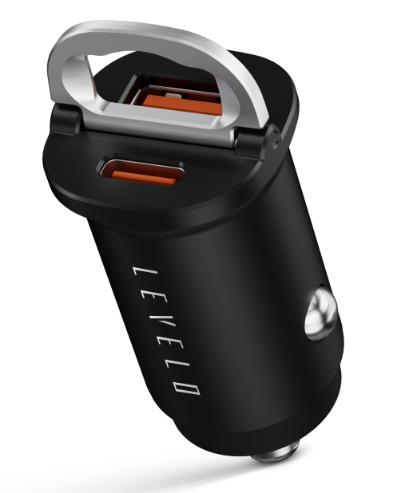 شاحن سيارة ليفيلو Kruz بقدرة 38 واط مع كابل USB-C إلى USB-C – تفاصيل المنتج والعبوة
