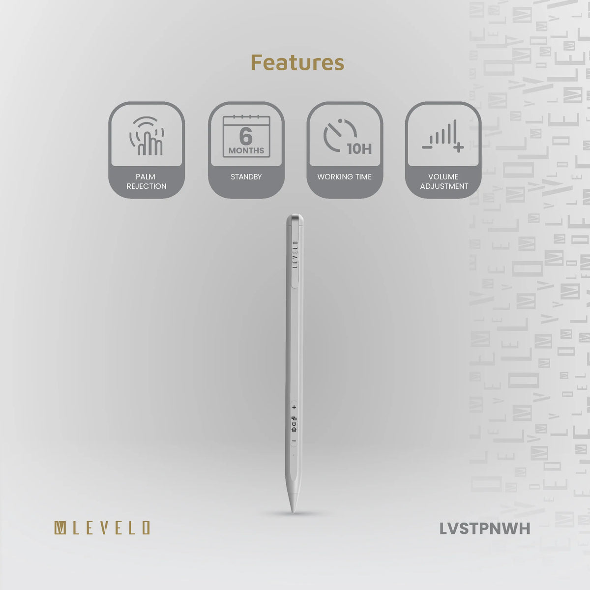 قلم ليفيلو Skywrite Versa للآيباد مع أزرار اختصار – تفاصيل المنتج والعبوة