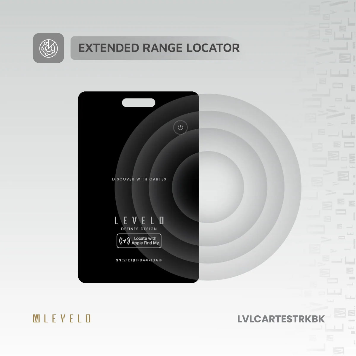 بطاقة تتبع ليفيلو Cartes متوافقة مع Apple Find My – أسود – تفاصيل المنتج والعبوة