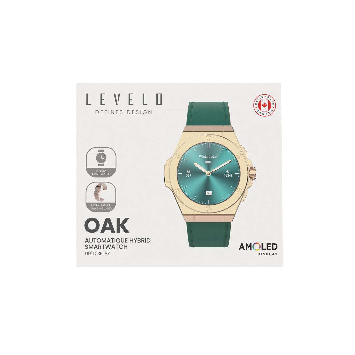ساعة ليفيلو Oak الذكية بمكالمات بلوتوث – تفاصيل المنتج والعبوة