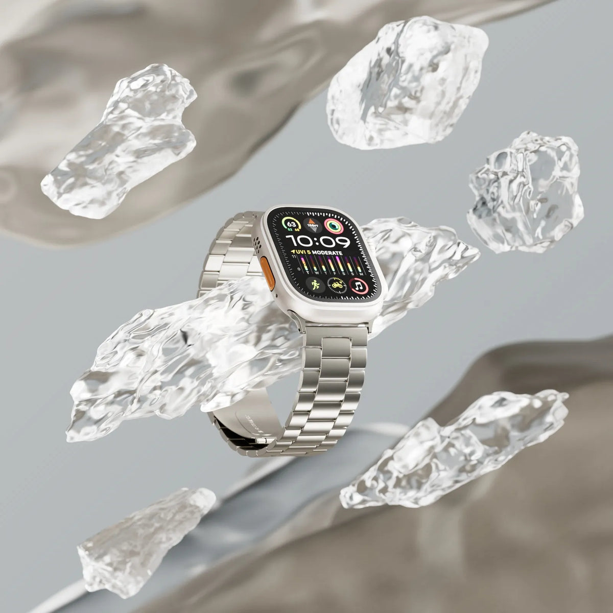 سوار معدني ليفيلو Monet لساعة Apple Watch ‏49 مم – تفاصيل المنتج والعبوة