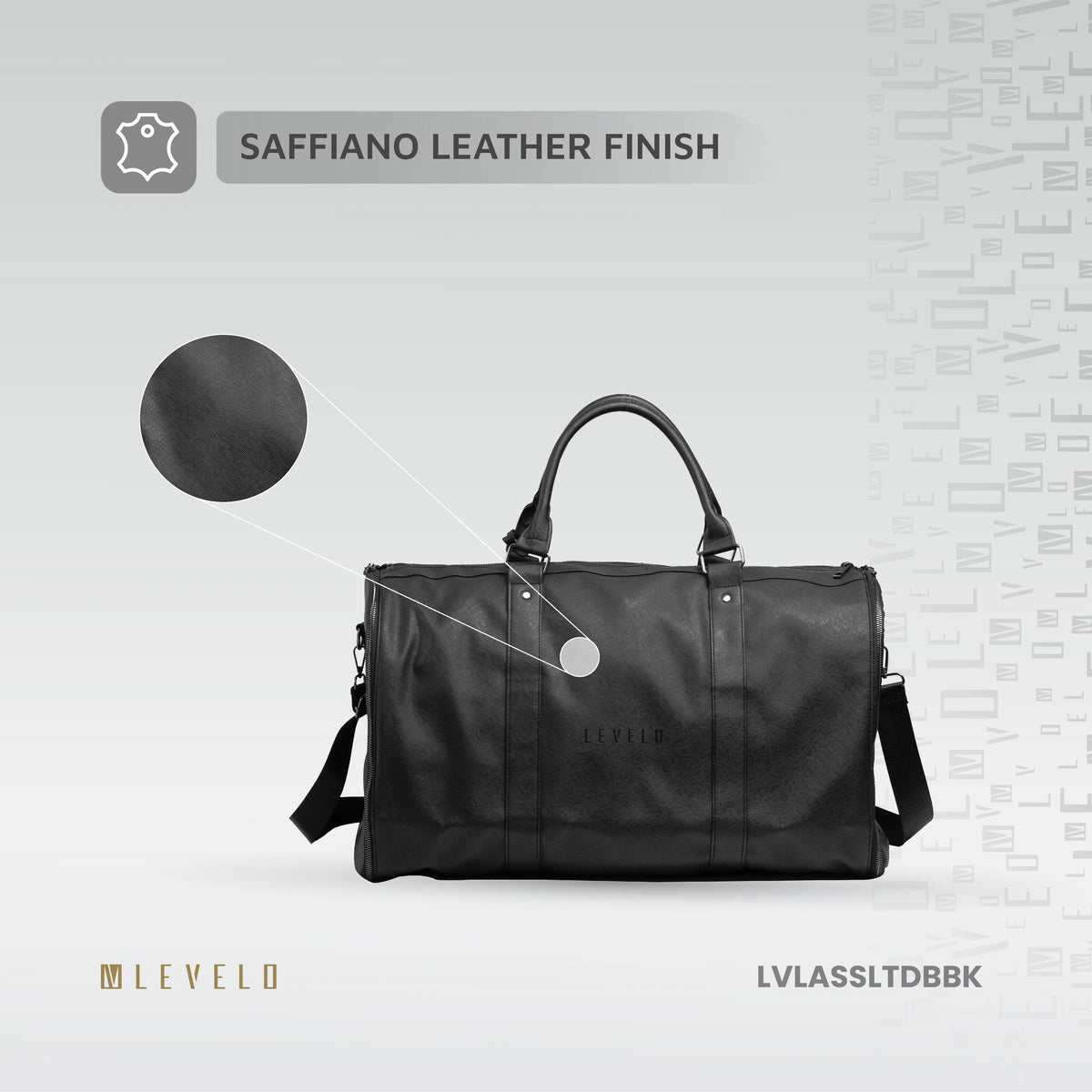 حقيبة سفر وملابس ليفيلو AllInStyle بسعة 40 لتر – أسود – تفاصيل المنتج والعبوة