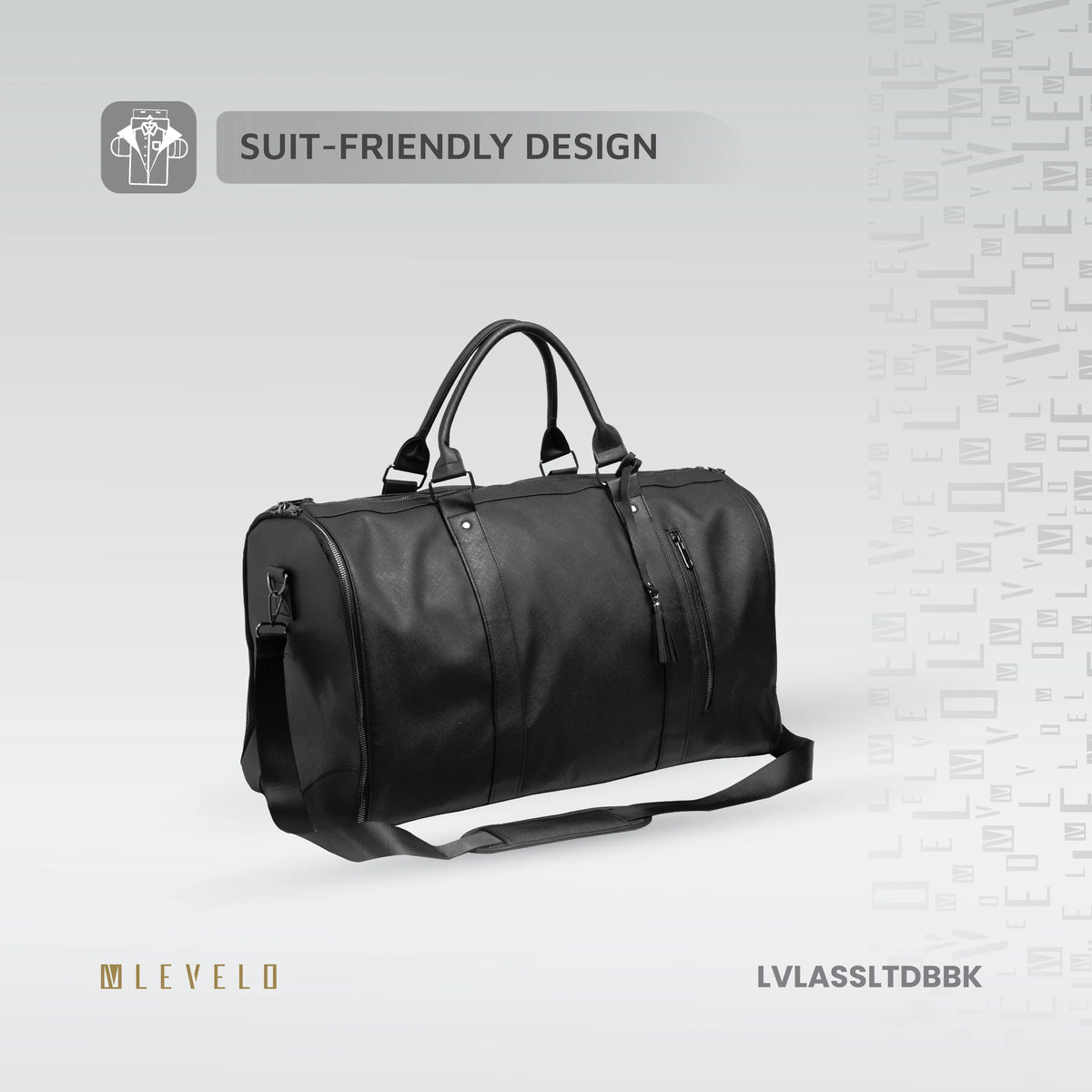 حقيبة سفر وملابس ليفيلو AllInStyle بسعة 40 لتر – أسود – تفاصيل المنتج والعبوة
