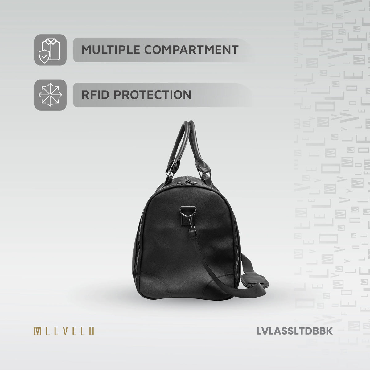حقيبة سفر وملابس ليفيلو AllInStyle بسعة 40 لتر – أسود – تفاصيل المنتج والعبوة