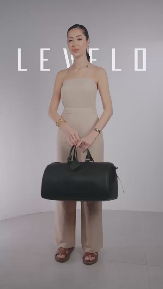 تحميل الفيديو: عرض حقيبة ليفيلو CarryAll السوداء من PU