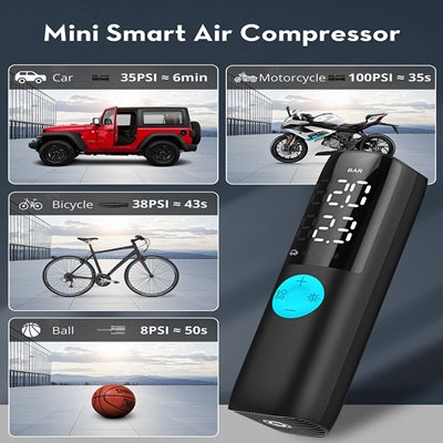 منفاخ إطارات راف باور الكهربائي المحمول 60 واط – 25 لتر/دقيقة أسود | RAVPower 60W Portable Electric Tire Inflator - 25L/min Black | صورة المنتج 3 / Product image 3