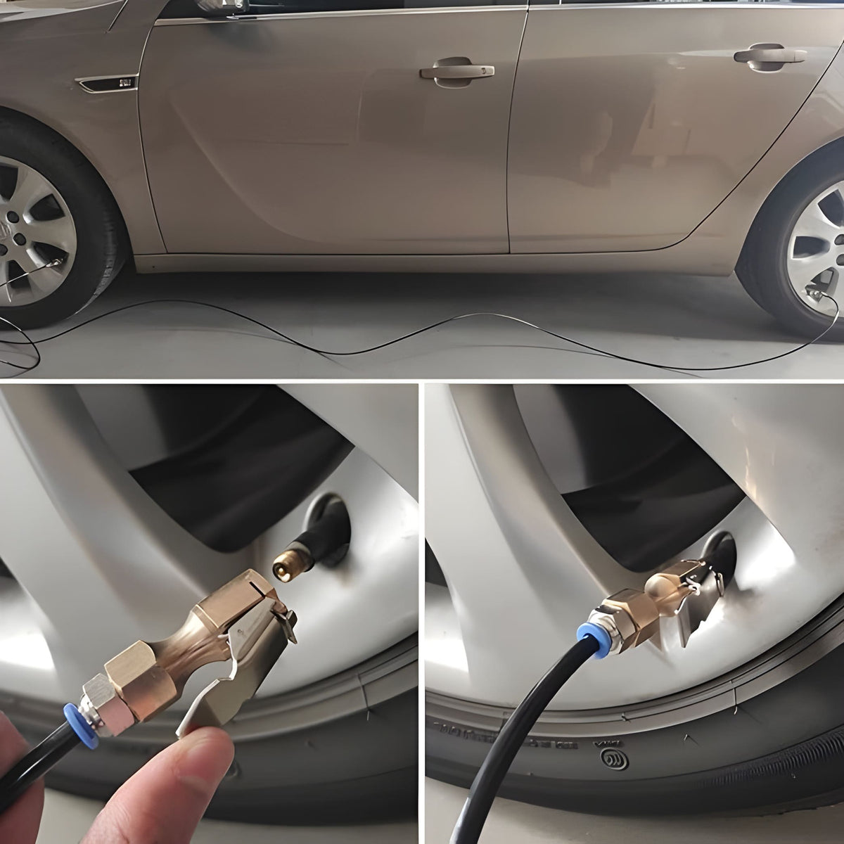 مقياس ضغط مع خرطوم رباعي | FORCE USA PRESSURE GAUGE WITH 4 WAY HOSE