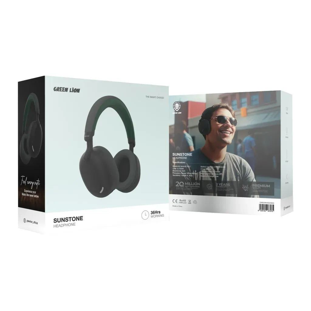 Green Lion Sunstone Wireless Headphone - Green&Black