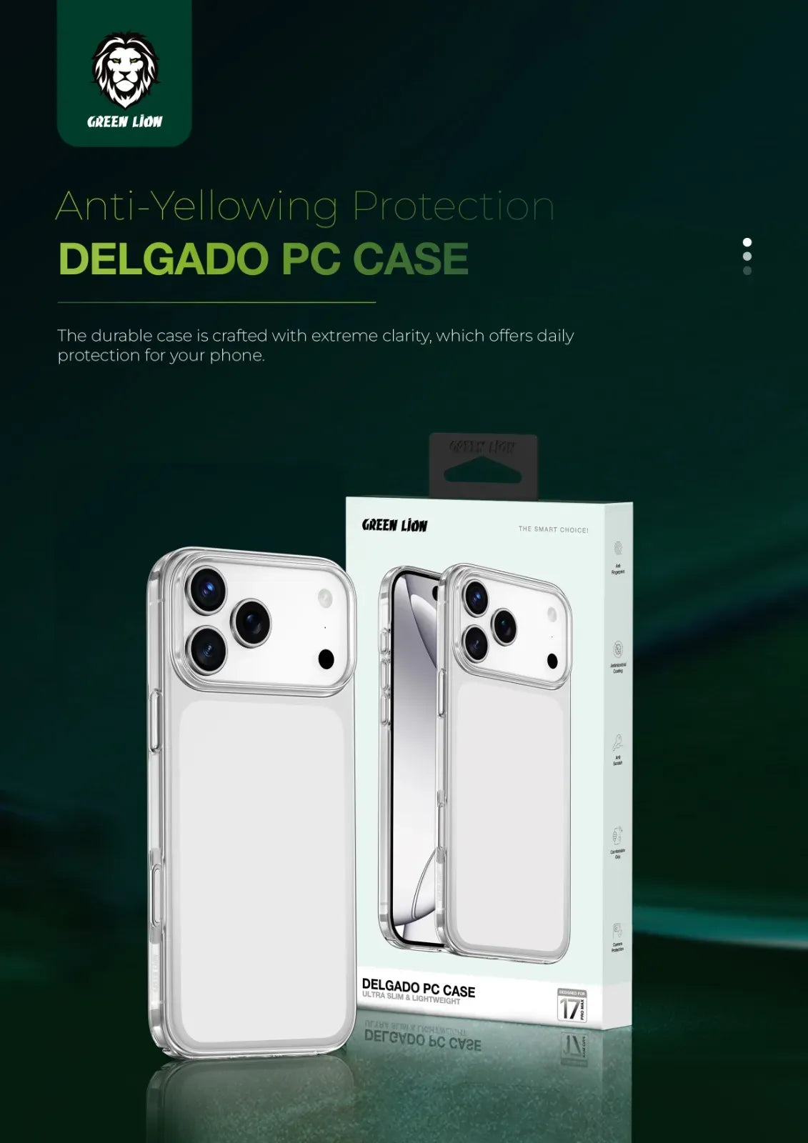 Green Lion Delgado PCCase - clear