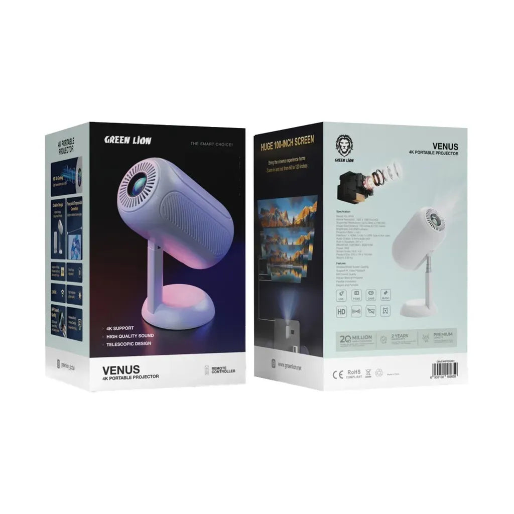 Green Lion Venus 4 KPortable Projector - White – image 3