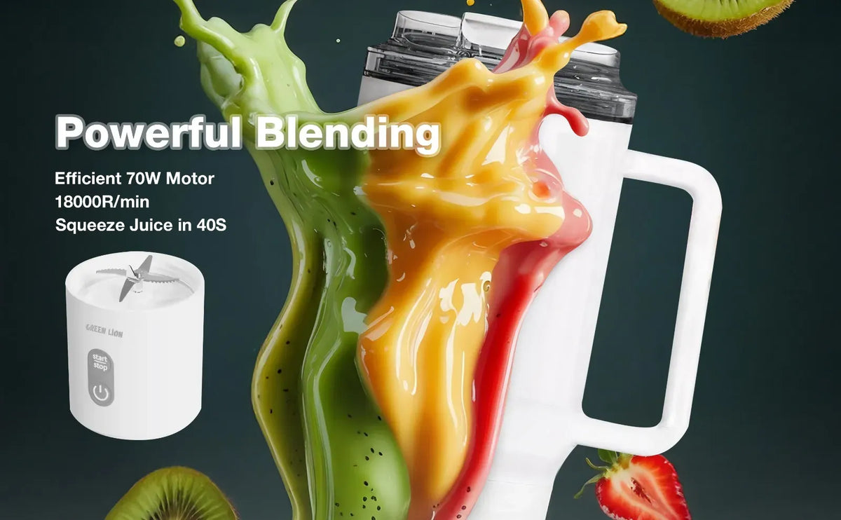 Green Lion Mug Blend Portable Juicer 500ml White – image 6