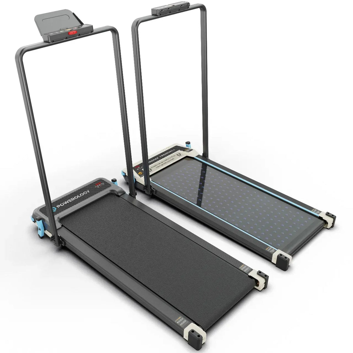Powerology 2 in 1 Foldable Treadmill with Massage Pad Black – image 2