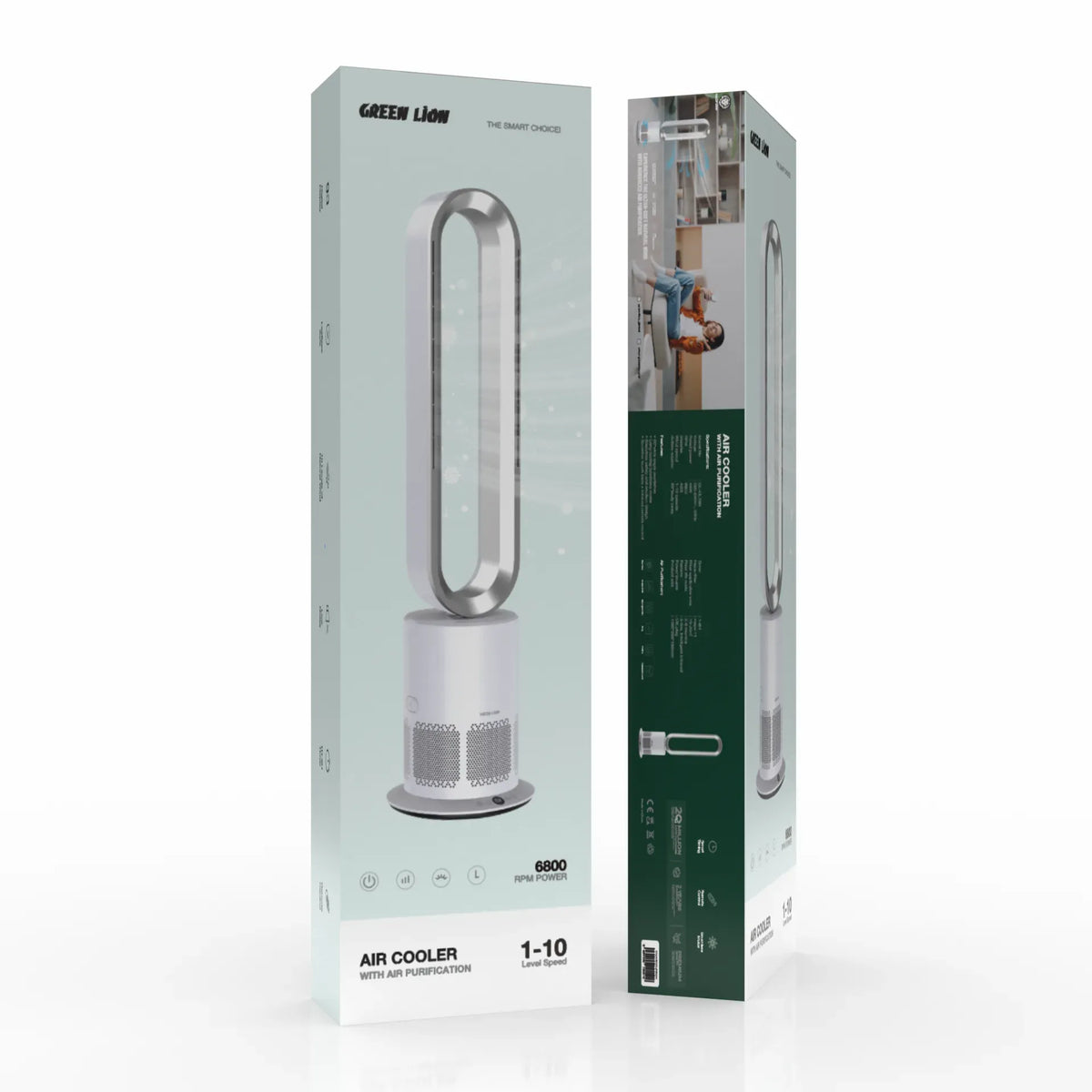 Green Lion Air Cooler With Air Purification - Silver&White – image 2