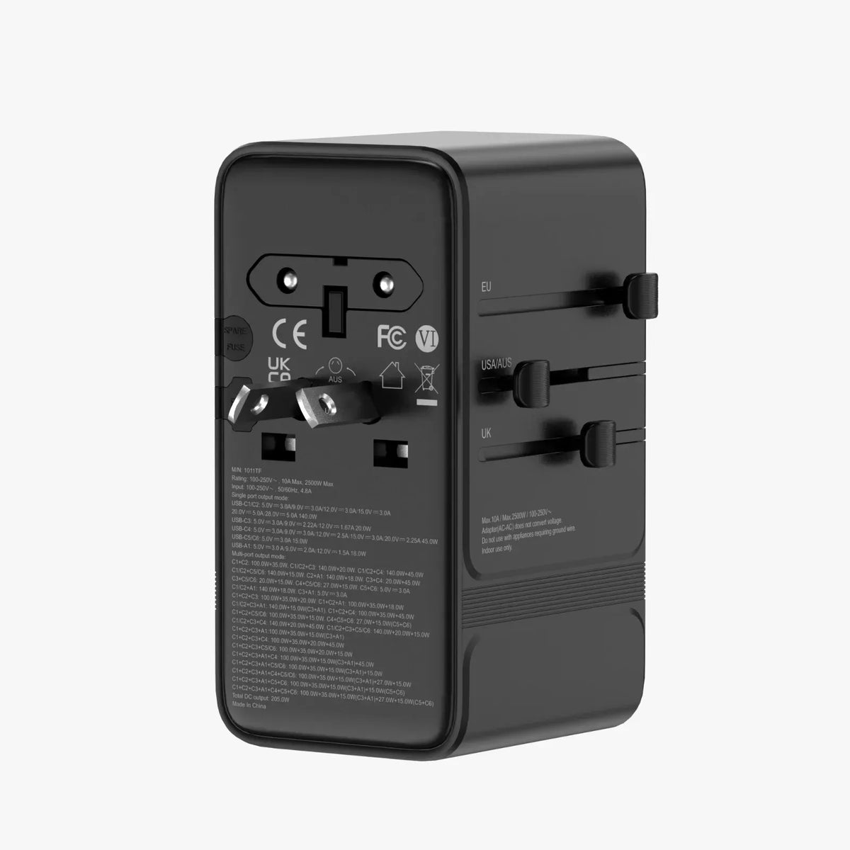 Powerology Spetrova Gan Multi Port Universal Adapter Black – image 6